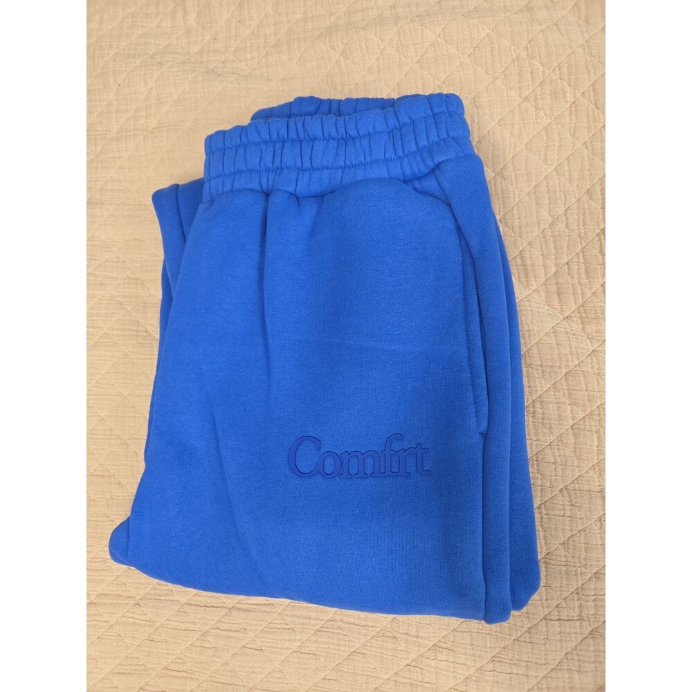 Comfrt Minimalist Sweatpants Cobalt Blue Size M Oversized Joggers KJHU54